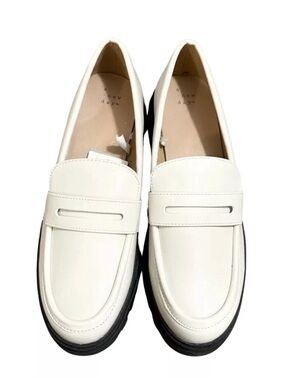 Women's White Penny Loafers